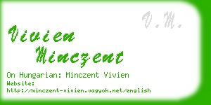 vivien minczent business card